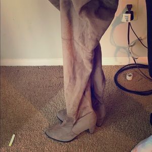 Over-the-knee Seude Boots